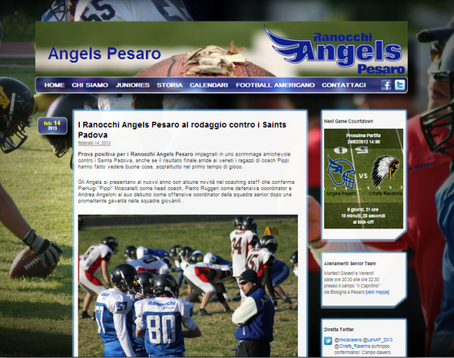 screenshot sito angels